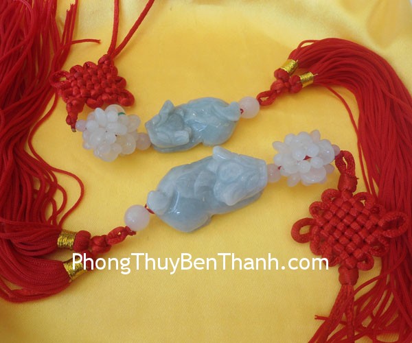ngoc boi ty huu nam s526 01 Ngọc bội treo Tỳ hưu phong thủy nằm ôm mai hoa ngọc Miến Điện tài lộc S526