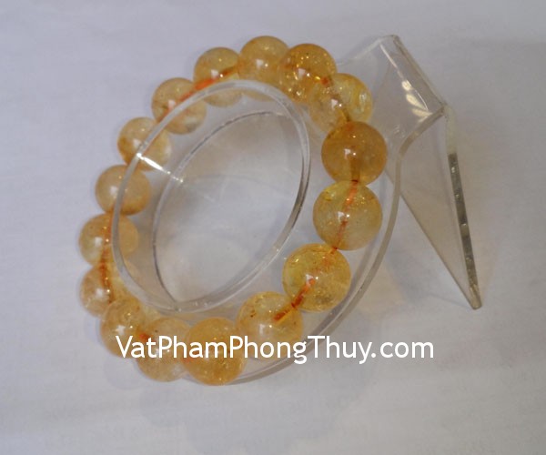 vong thach anh vang s900 3198 02 Vòng chuỗi đeo tay đá quý thạch anh vàng Nam Mỹ sức khỏe chiêu tài S900 3198